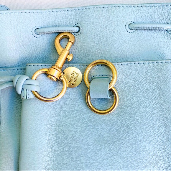See By Chloe Blue Tony Shoulder Bag EUC - Picture 14 of 16
